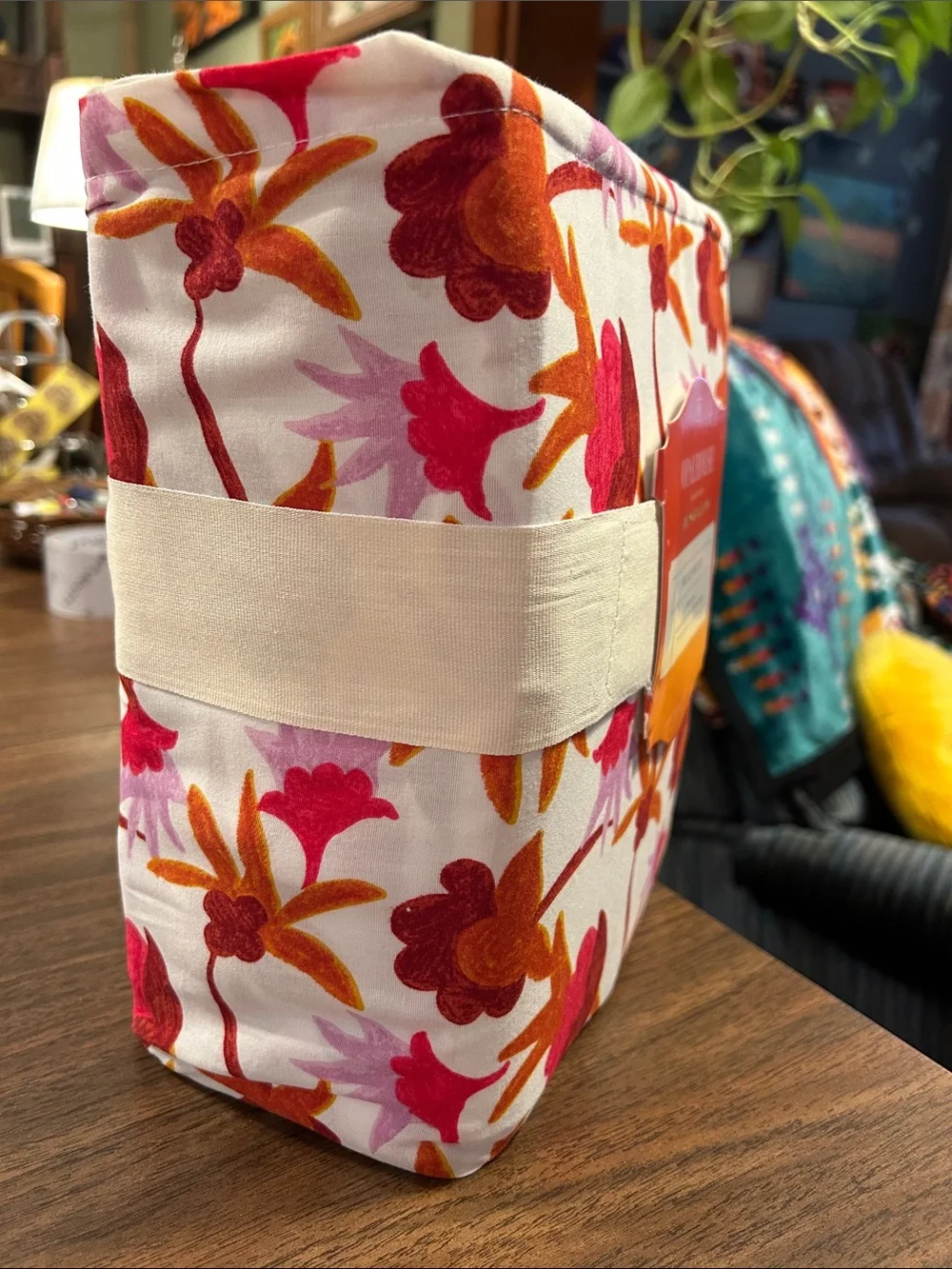 Opalhouse Floral Percale Sheet Set in Pink, Orange and Cream